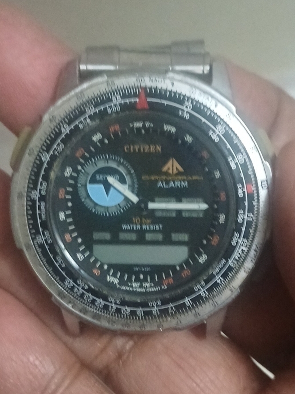 Citizen Multi-Function Alarm Watch in Black and Silver